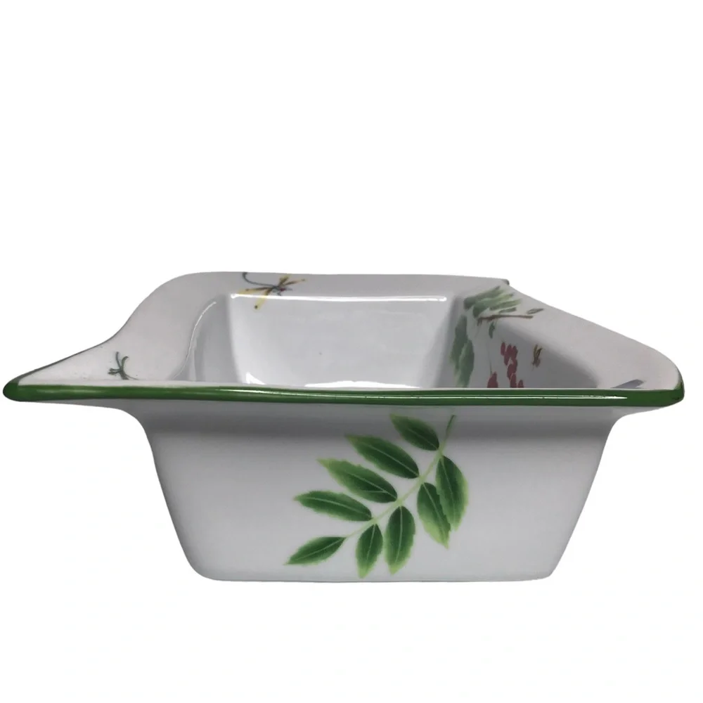 Wild Garden Floral Baking Dish Presentable Ovenware Loaf Pan Christmas Dragonfly